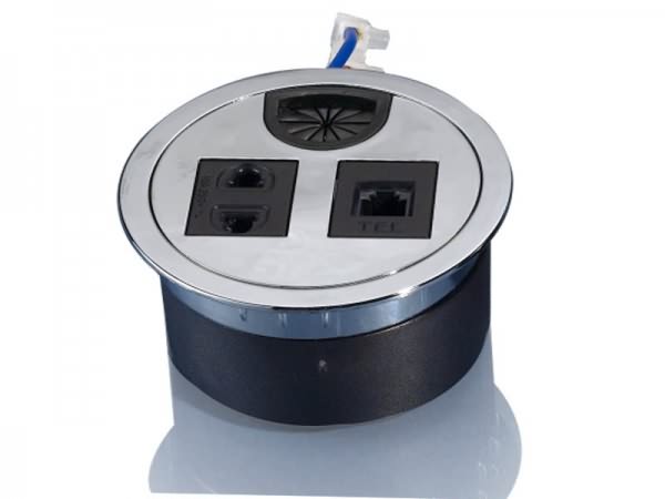 科桌桌面穿線盒，桌面插座KZ-010（兩色可選）